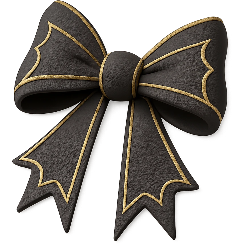 pink gothic bow emoji