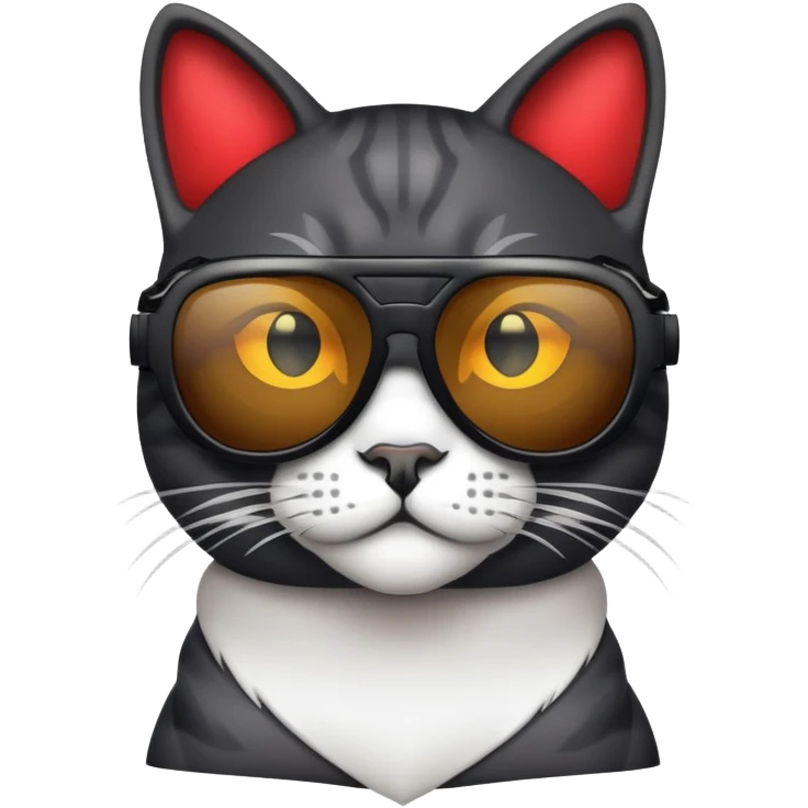 cool cat with laser glasses emoji
