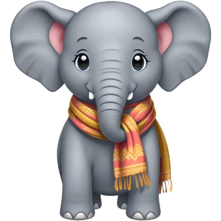 Elefant mit Schal  emoji
