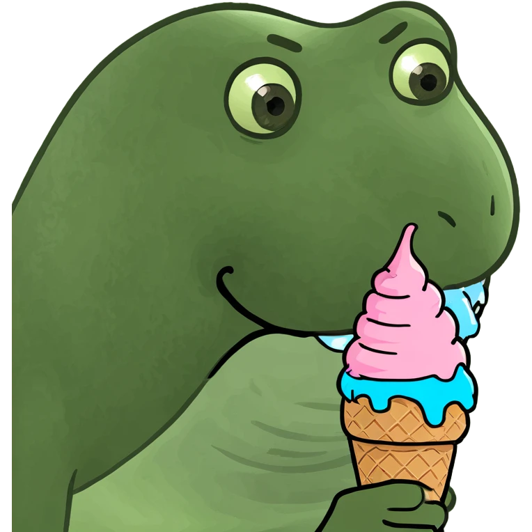 Me eating an icecream emoji
