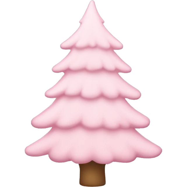 Light Pink Christmas tree no decorations  emoji