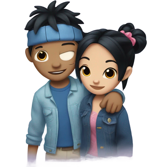 HAIR BLACK  stitch from “lilo” emoji