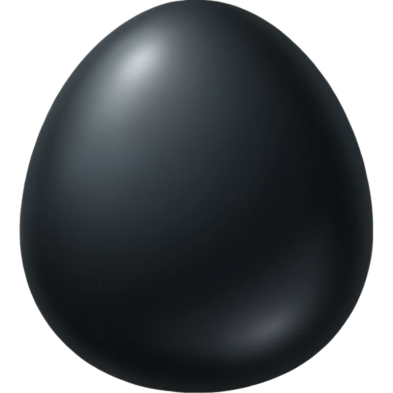 transluscent black egg emoji