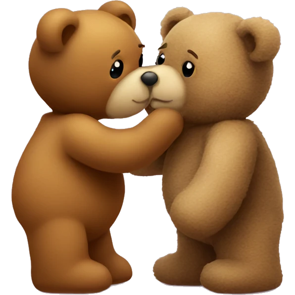 teddy bear kissing another teddy bear emoji