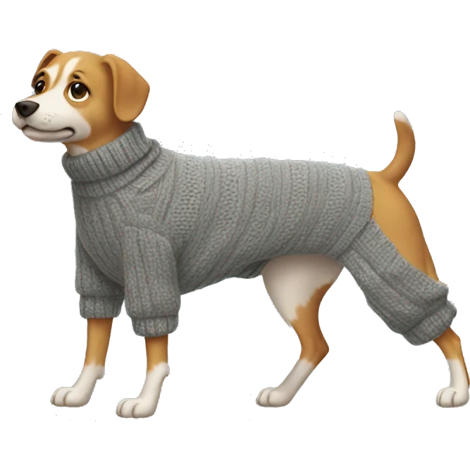 Dog with sweater emoji