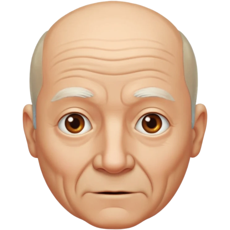 A bald old man with thin on top emoji