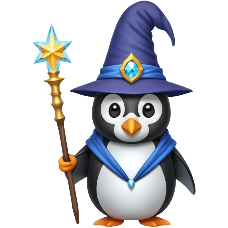 Penguin Wizard emoji