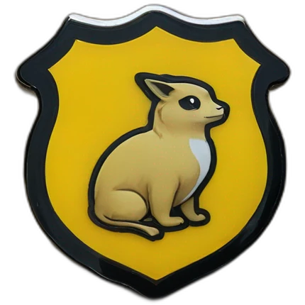 Hufflepuff badge pin emoji