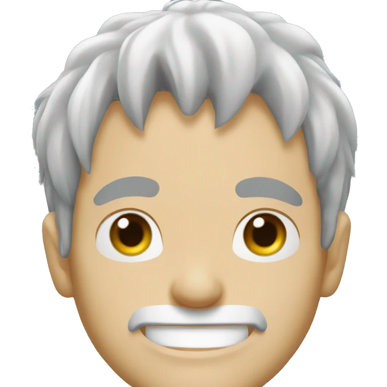 white man with luffy hair emoji