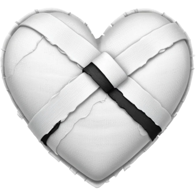 Black and white bandage heart emoji