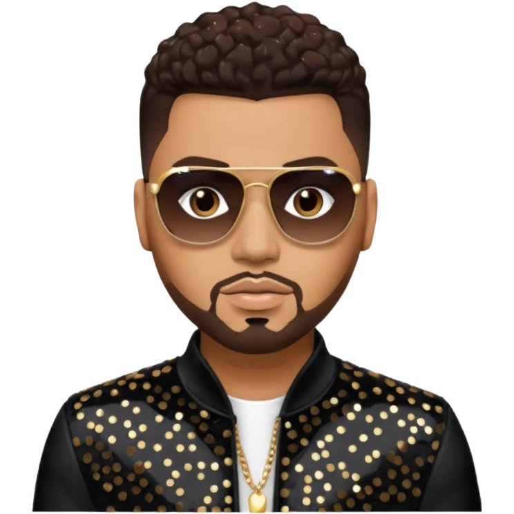 Al B. Sure, R&B Singer with dark brown hair, black sequin outfit emoji