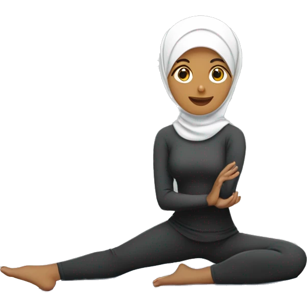 Hijabi-girl-doing-pilates-exercise emoji