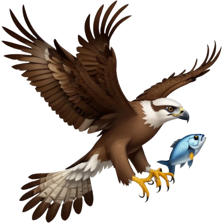 Osprey with fish emoji