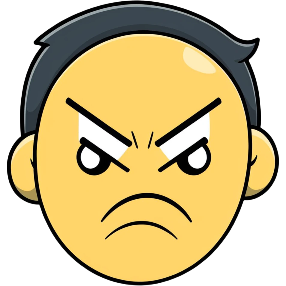 pissed and disgusted face emoji