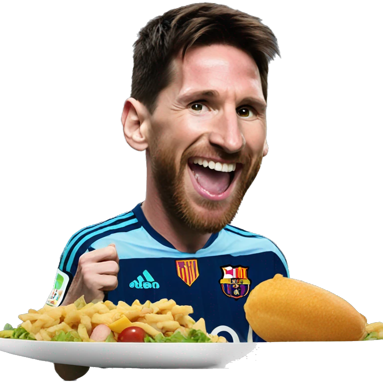 Messi eat emoji