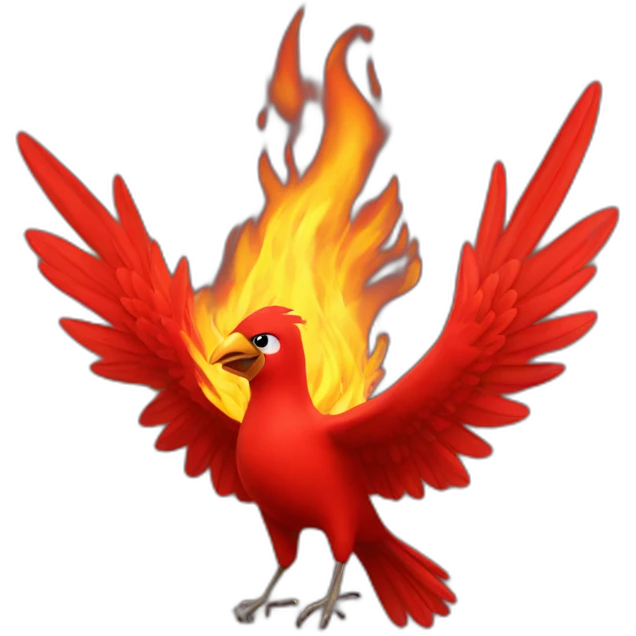 liverpool red bird on fire emoji