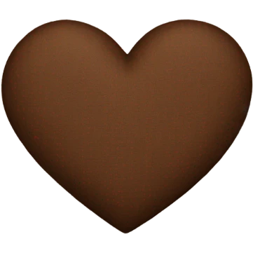 Flannel brown heart emoji