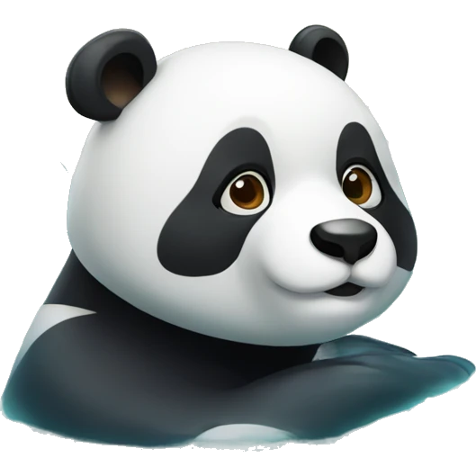 Panda in swimming pool emoji