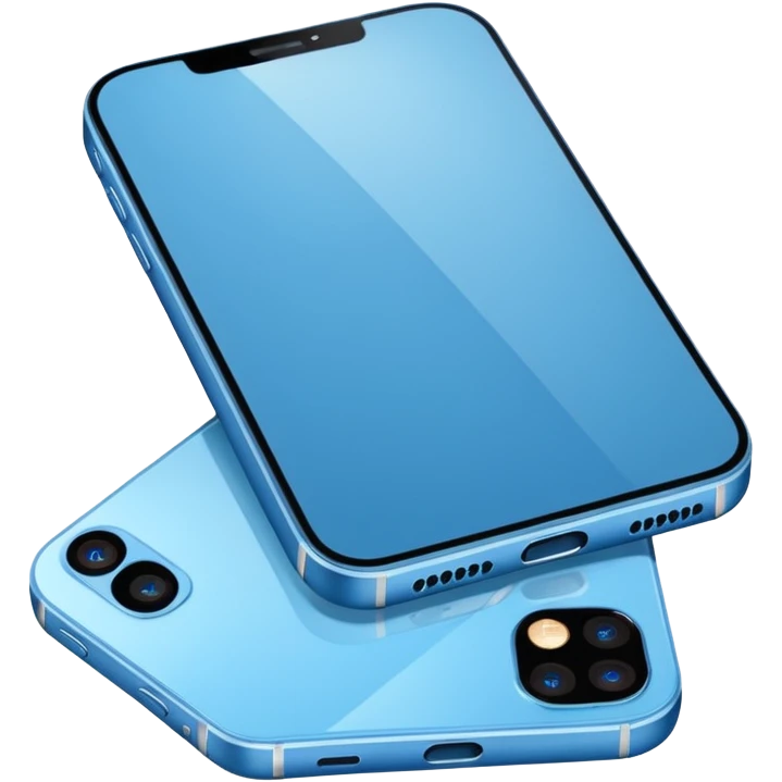 Téléphone iPhone 13 bleu emoji