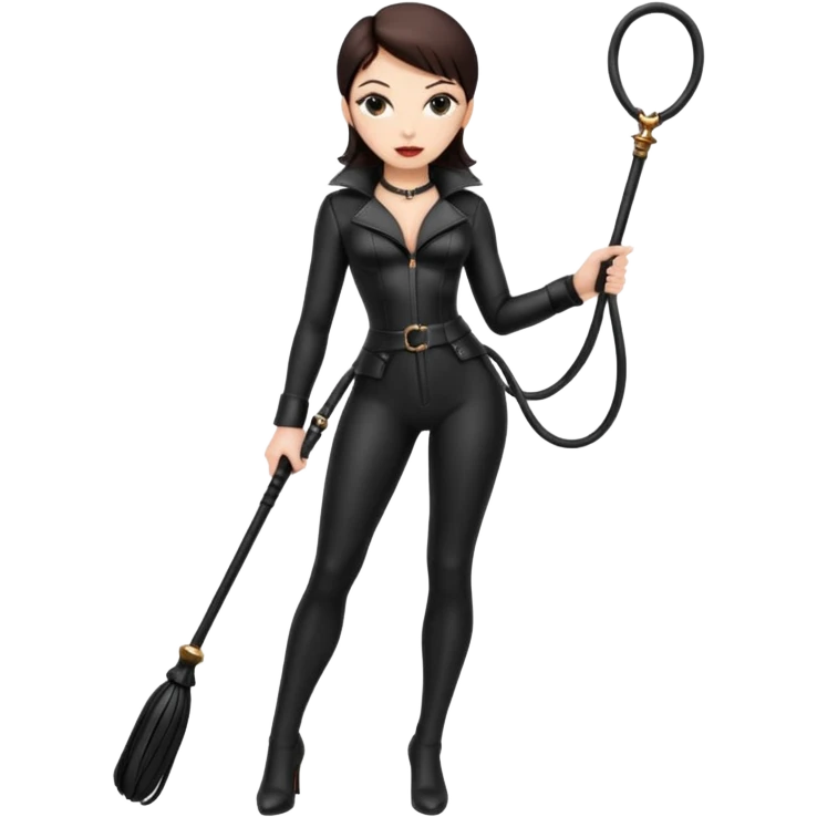 One Dominatrix whipping man  emoji