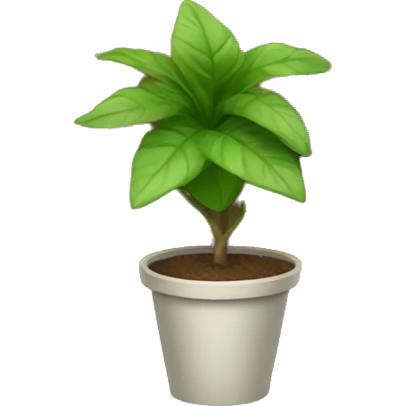 potted plant under the triangle roof emoji