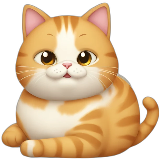 pregnant cat with big belly emoji