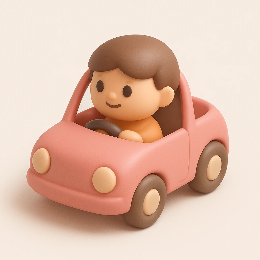 person driving a car emoji
