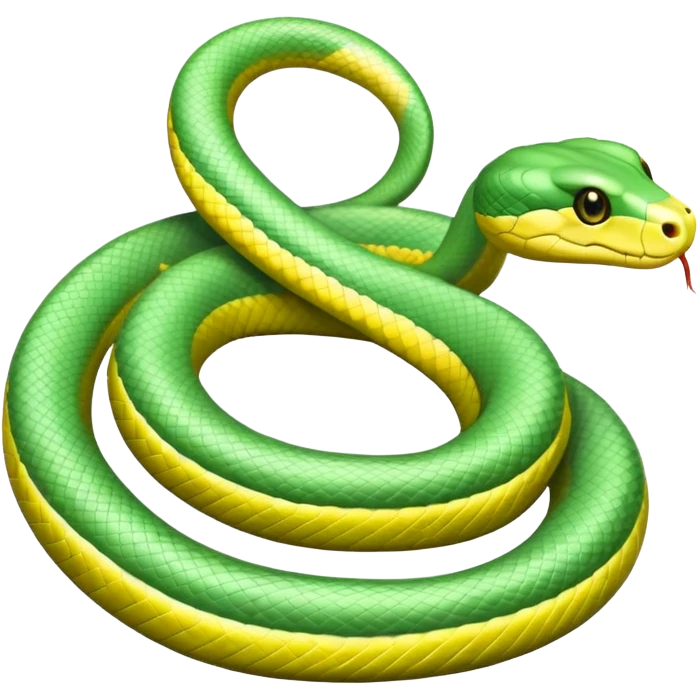 A cute pastel green snake emoji