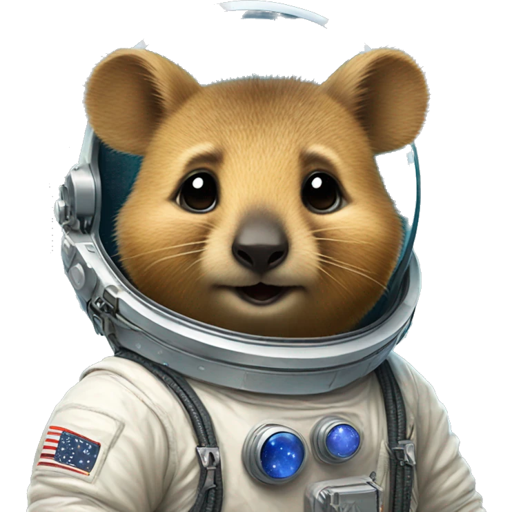 Quokka in a spacesuit emoji