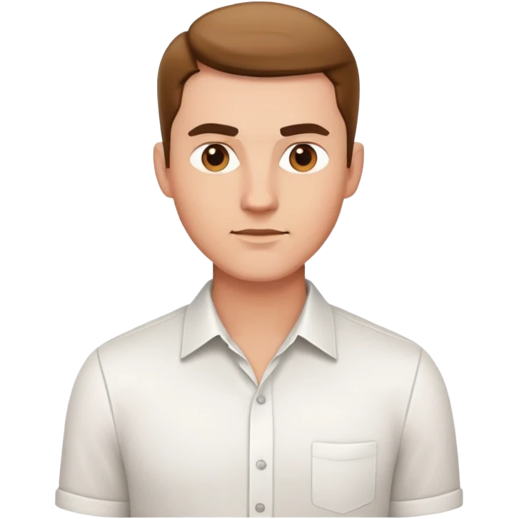 modern man white shirt emoji