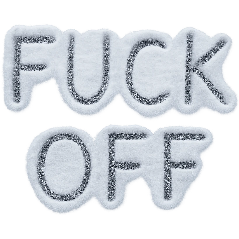 winter  snowFuck off text , remove background emoji