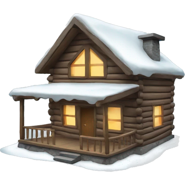 Winter cabin emoji