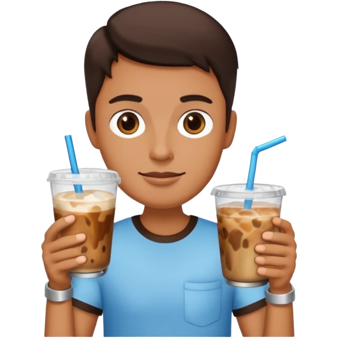 Shorts glass of iced coffee without cream emoji