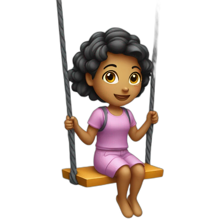 girl on swing emoji