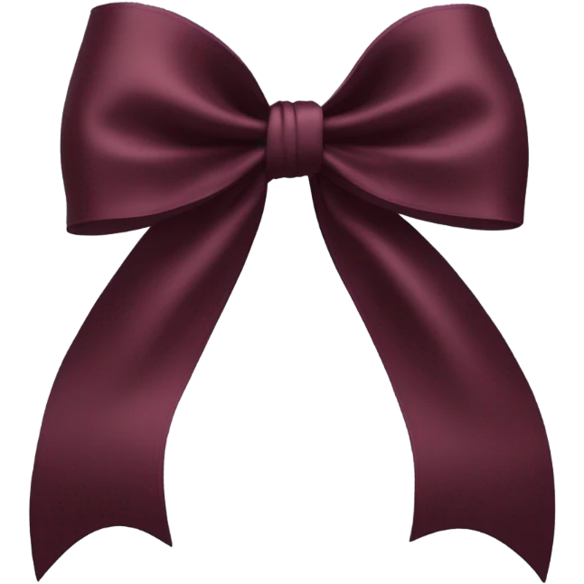 burgandy bow emoji