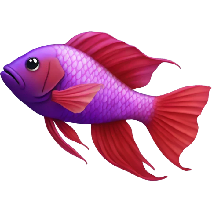 red and purple beta fish emoji