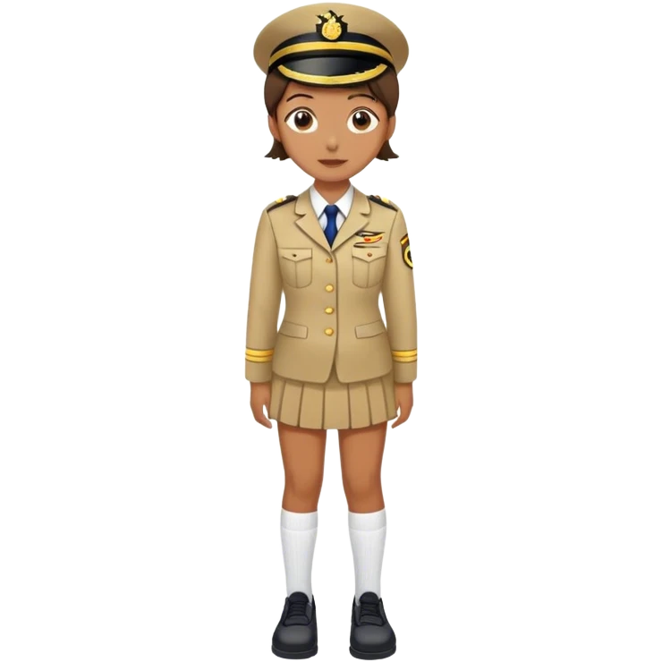 A girl with uniform and shoe and socks  emoji