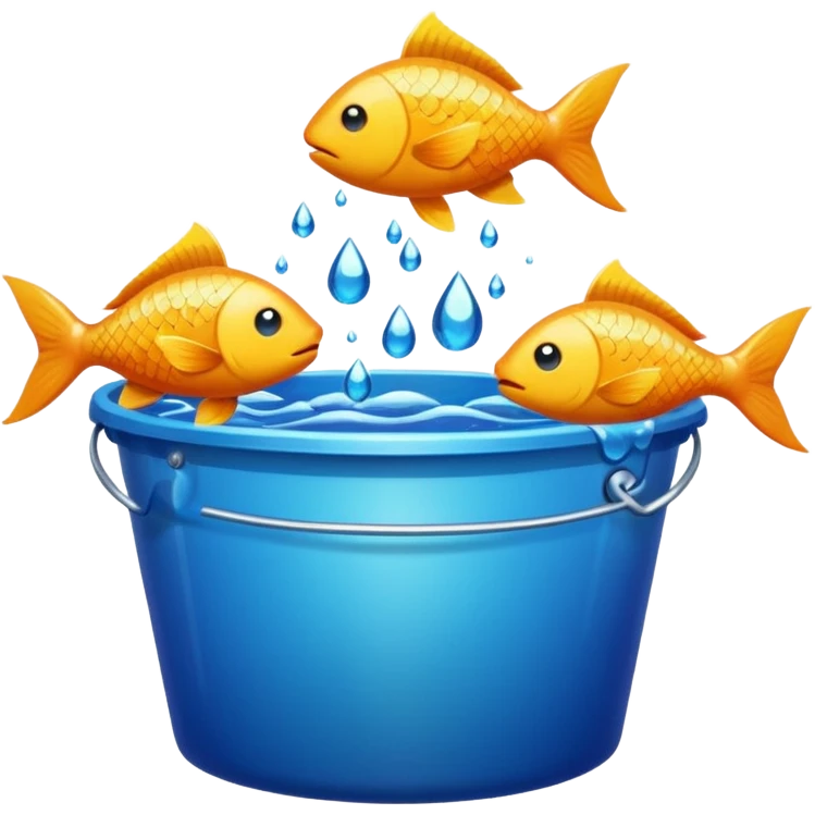 fishes in bucket emoji