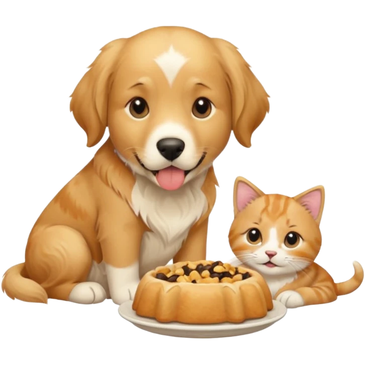 Dog eating cat emoji