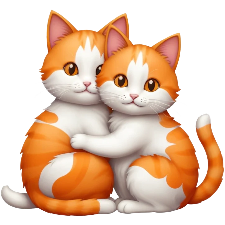 Hugging cats emoji