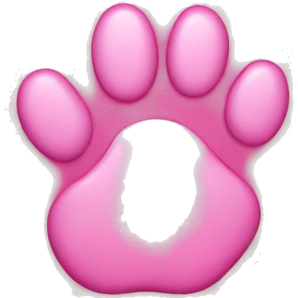 pink paw emoji