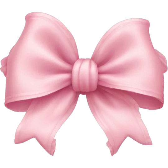 Light pink bow with ruffles emoji