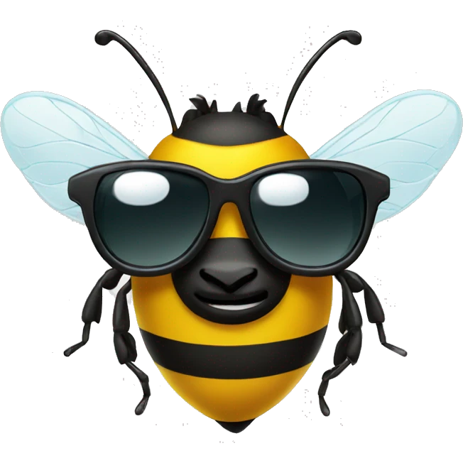 A bee with sunglasses emoji