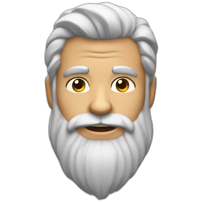 chauve avec barbe emoji