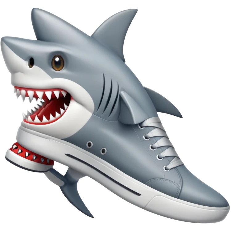 shark wearing shoes emoji