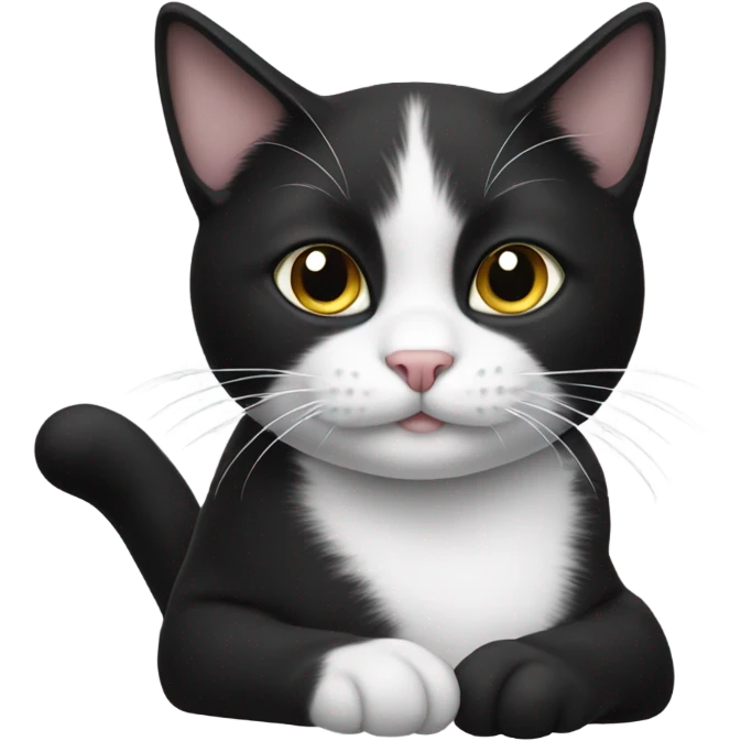 Black and white cat emoji