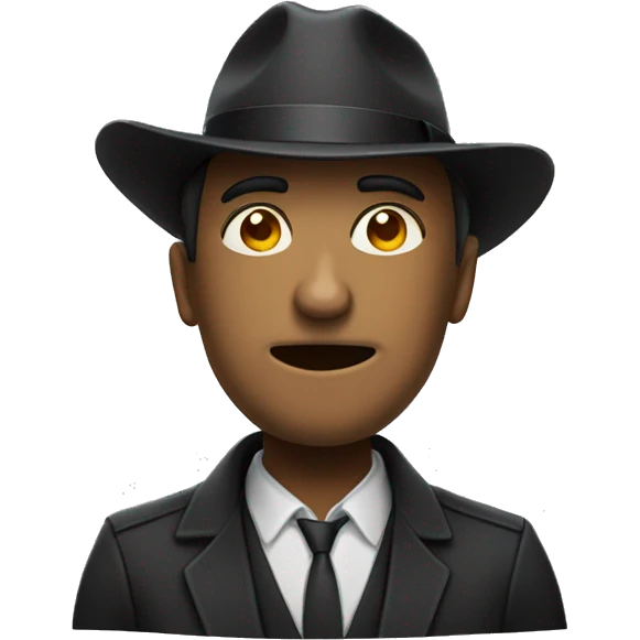 MysteriouMan with fedora  emoji