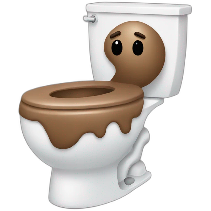 Poop on a toilet emoji