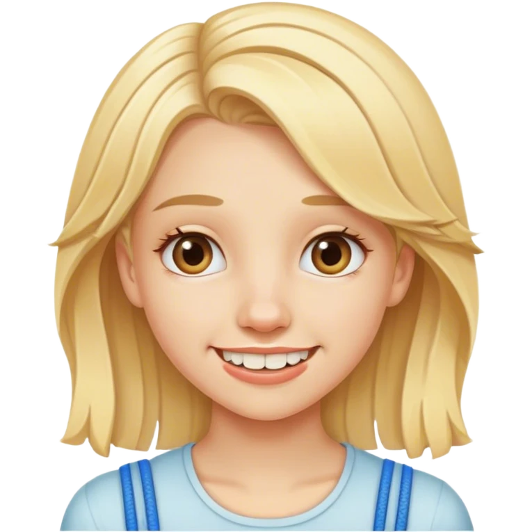 Blonde girl with braces emoji