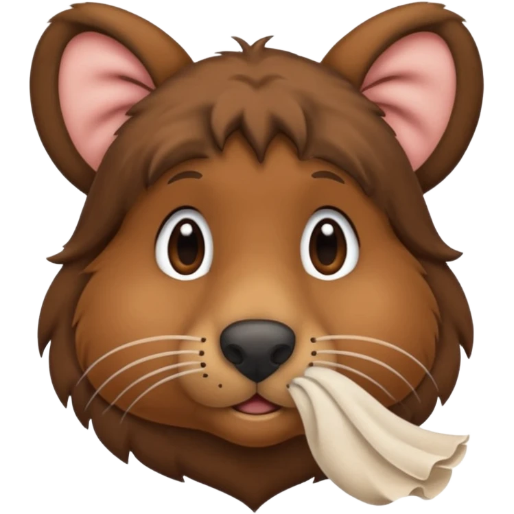animal wiping its nose emoji